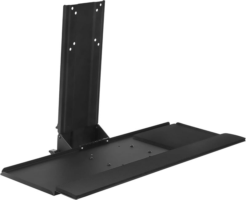 Mount-It! Monitor and Keyboard Wall Mount, Height Adjustable Standing VESA Keyboard Tray, 25 Inch Wide Platform with Mouse Pad (MI-7915) - Image 1